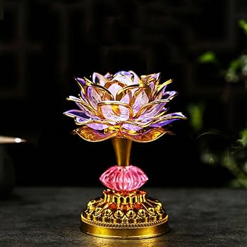 Amazon.co.jp : 幸運な夜の光 羽,装飾品,祈りのための蓮の花 造花 蓮華
