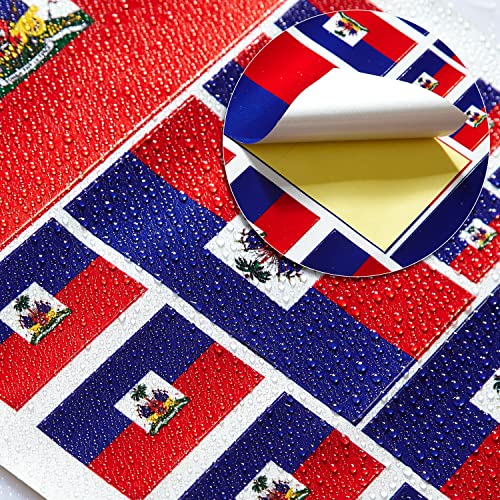 Image of CANTENDO 3Pack Haiti Flag Decal - Haiti Flags Reflective Vinyl Car Stickers - for Car Window Bumper Waterproof Sticker (12 x 8.5 Inch)