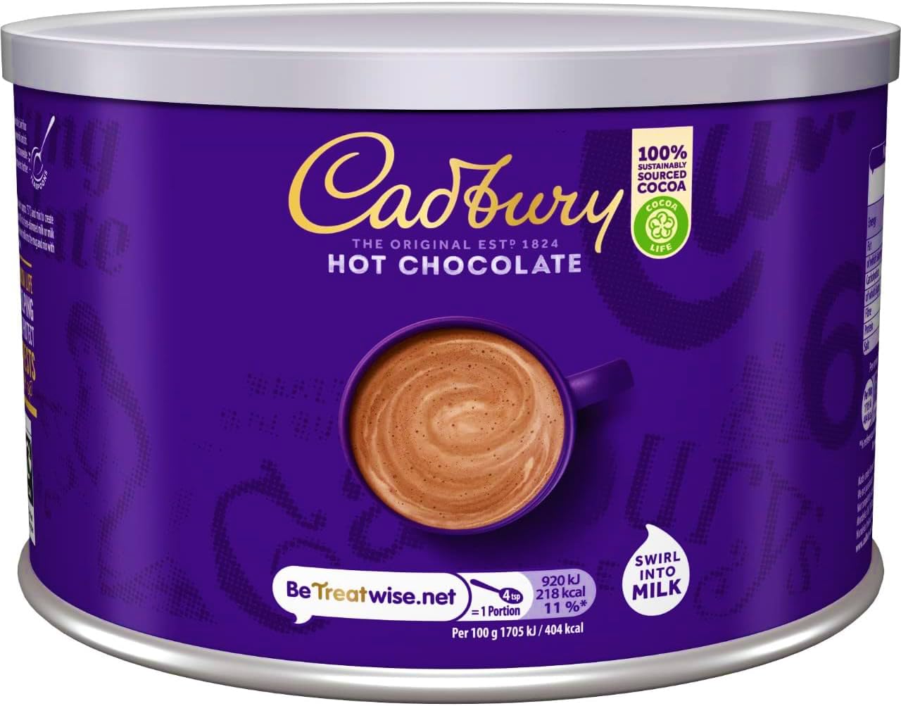 Cadbury Original Drinking Hot Chocolate Powder 1kg | Family Sized Pack | Velvety Smooth Drinking Chocolate Powder - Alpine Heights
