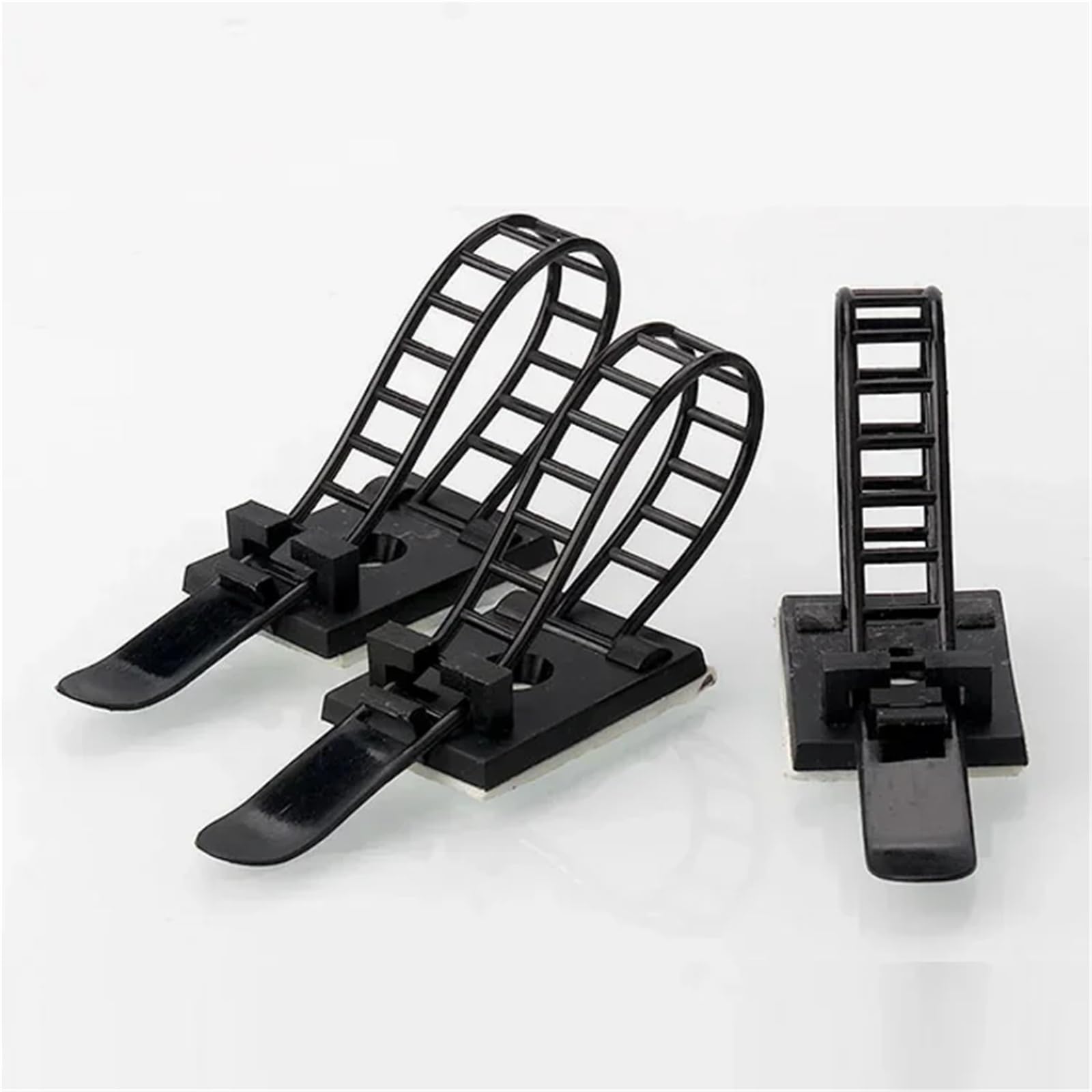Fascette fermacavi 10 ~ 100 pz Clip per cavi Autoadesive Morsetti per cavi Linea Tie Fisso Regolabile Car Cord Holder CL-1 CL-2 CL-3 Bianco Nero