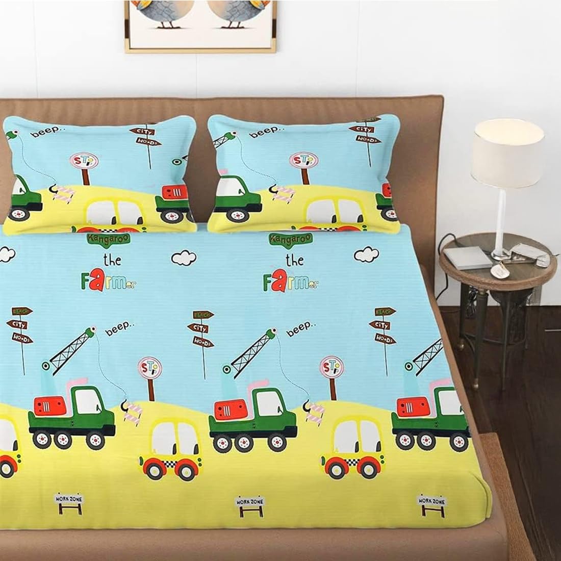 PrettyKrafts Cotton Car Truck Bedding - Soft Kids Sheets -1 PrettyKrafts Cotton Car Truck Bedding - Soft Kids Sheets -1