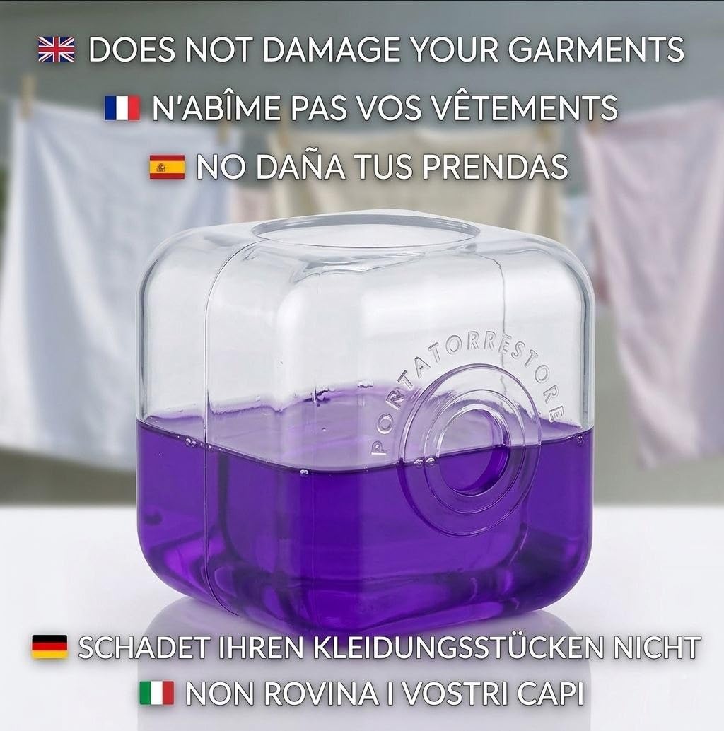Palla Dosatrice Lavatrice 160ml,PortaTorreStore in Silicone Morbido 100%,Cubo Rotante,Ultra Silenzioso, Risparmio Detersivo,Graduata 40-160 ml (2 PALLE OBLO AZZURRE)