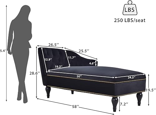 Miniatura 2 de Bellemave Sofá moderno para sala de estar, diseño en forma de L, silla reclinable de tela tapizada para interiores, color negro