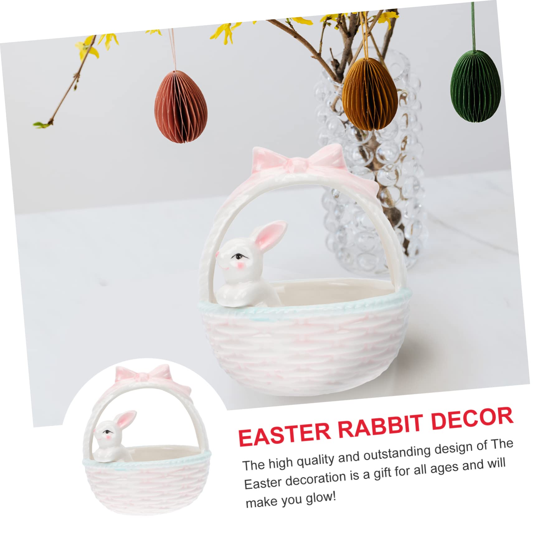Alipis 2stücke Keramisches Osterhasen Dekorationsobjekt Niedlicher Tischaufsatz Für Osterfeier Und Garten Perfektes Für Familie Und