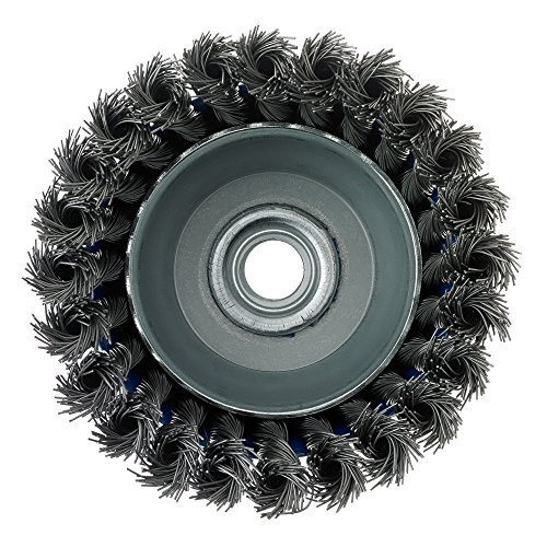 Image of Mercer Industries 189060 - 4 inch x 5 /8 inch-11 Knot Cup Brush, .020 Stainless Steel Wire