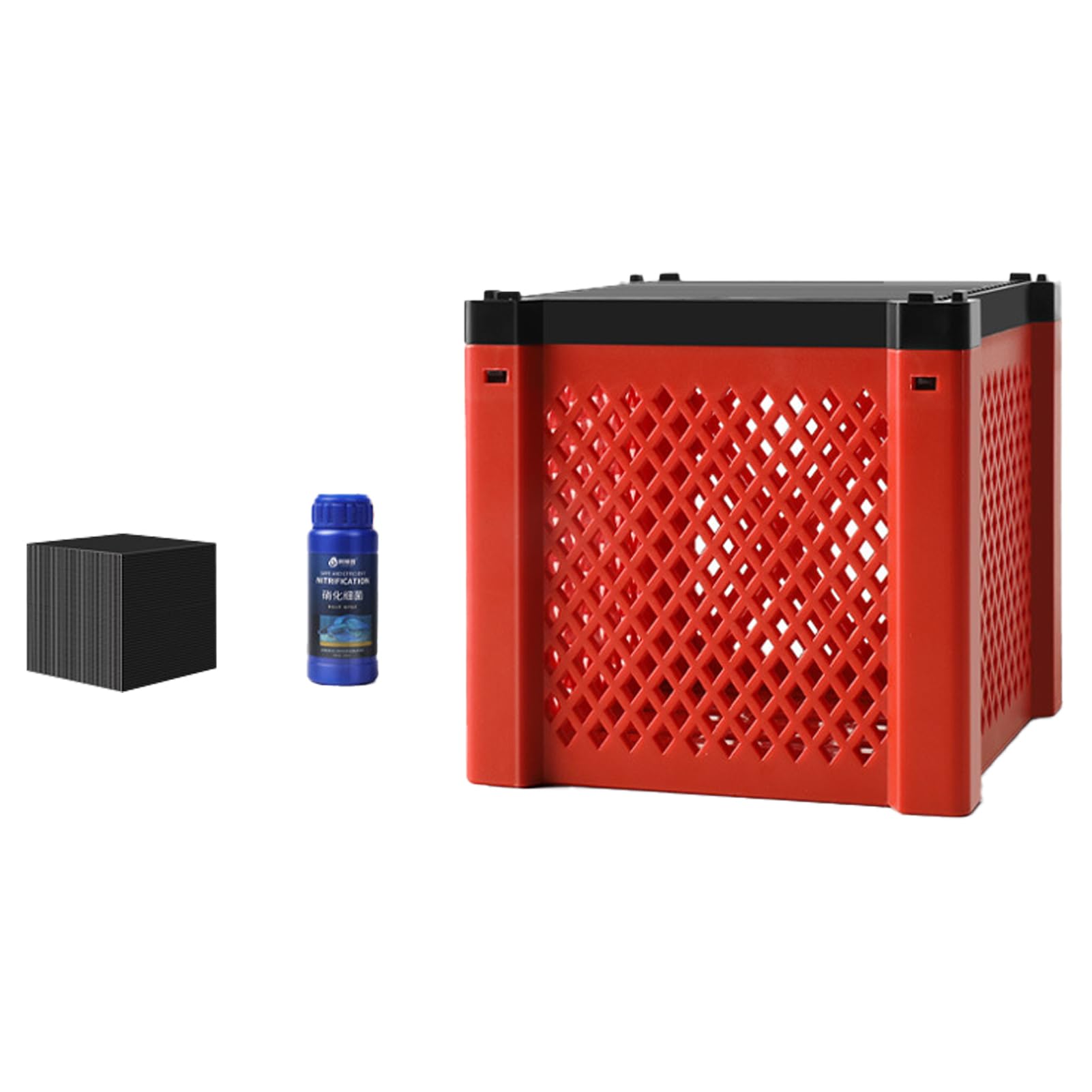 mophrati Horse Trough Red Charcoal Cube Powerful Filtration And Odor Control PVC Filternatur Horse Water Trough Filter Ponds, a set