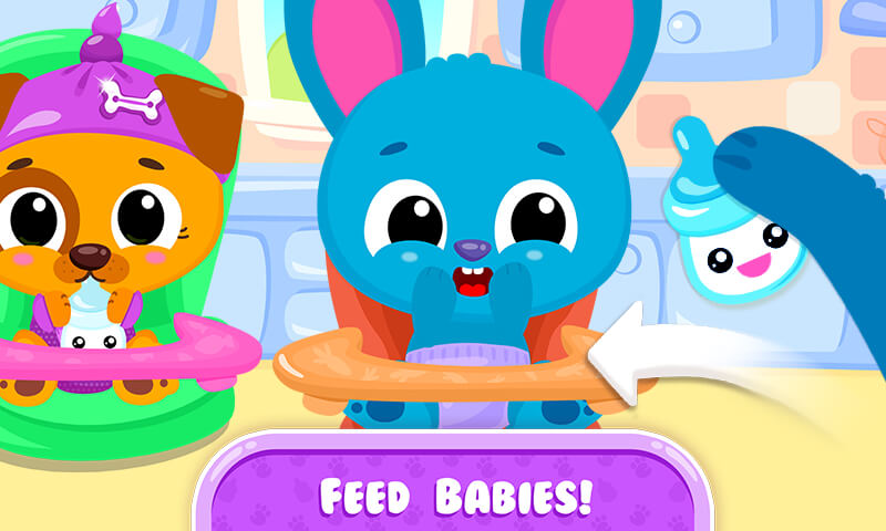 Cute & Tiny Baby Care - My Pet Kitty, Bunny & Puppy