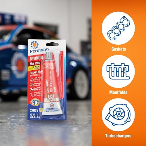 Miniatura 13 de Permatex Optimum Red - Máquina de juntas de alta temperatura, 13 onzas