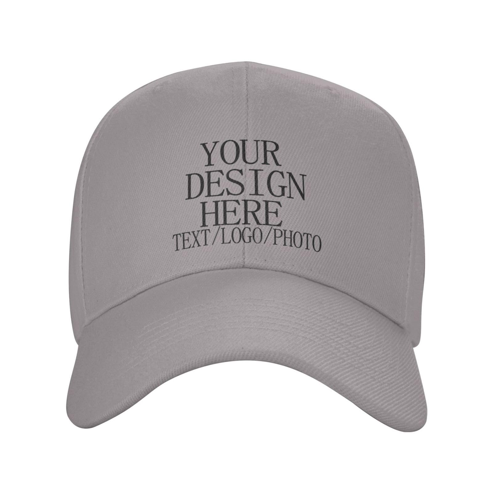 Bulk Custom Baseball Cap with Logo Photo Personalised Hat Mesh Trucker Cap Breathable Sun Protection Customised Gifts for for Men Women Outdoor Sports Funny Fitted Cap Travel-Friendly