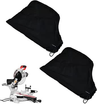 2-Pack Miter Saw Dust Collection Bags - Plastic Dust Hood With Zipper For 255 Model Saws