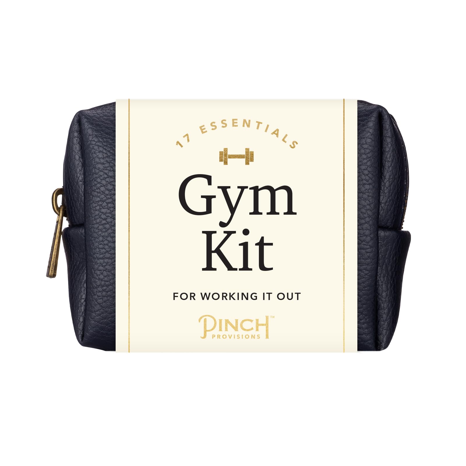 Pinch Provisions Gym Kit, Includes 15 Personal Care Essentials for Wellness & Beauty, Perfect for Gifts, Gym Bags, Duffle Bags & Lockers (Navy)