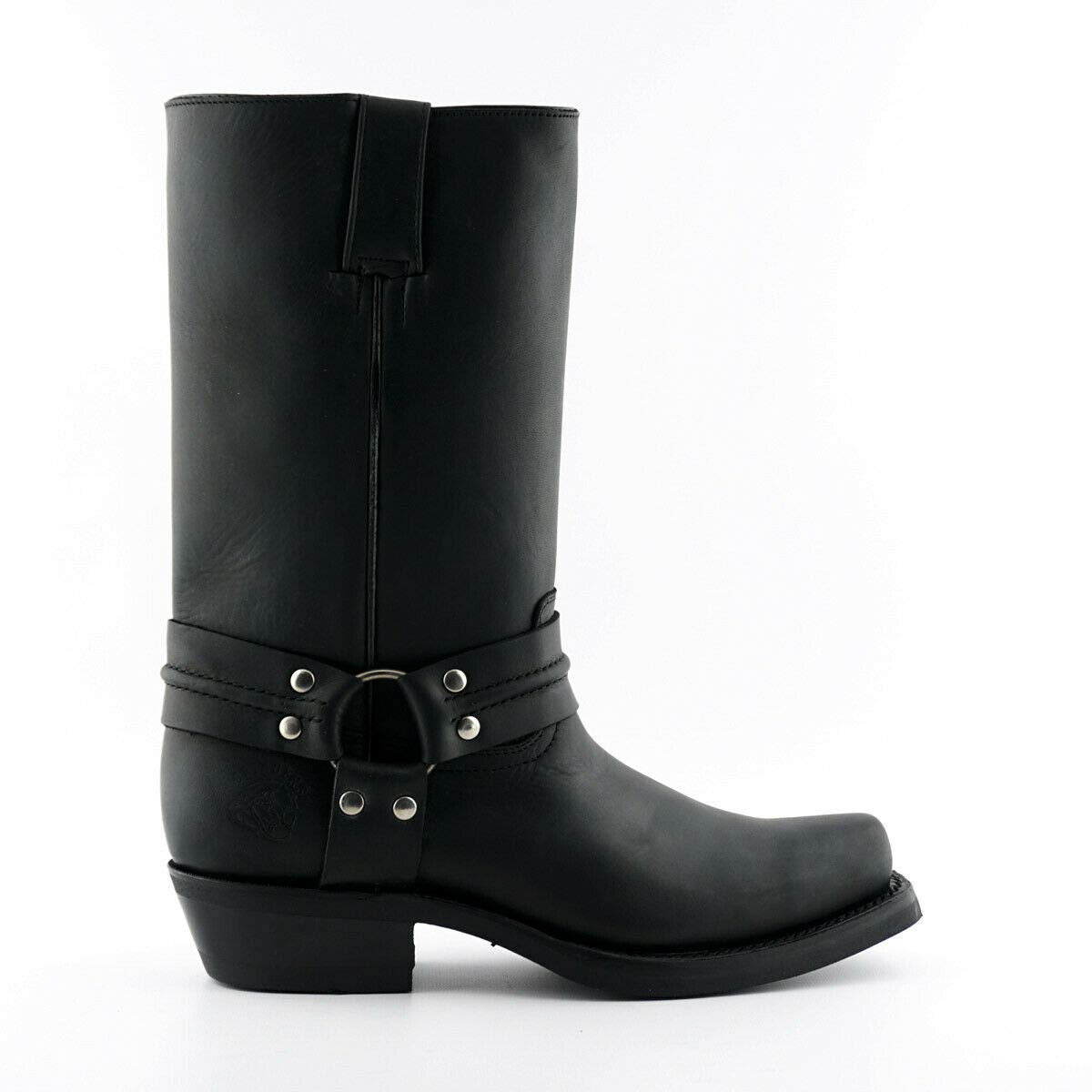 Grinders Renegade Hi Stivali Unisex di Pelle Stile Motociclista Cowboy