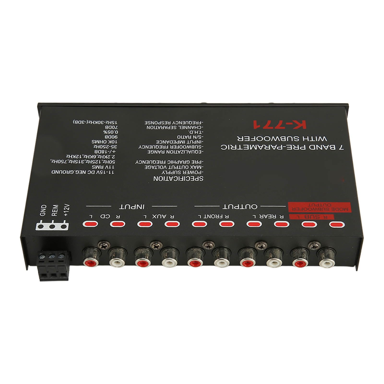 Ejoyous Égaliseur Audio de Voiture 7 Bandes, Sortie RMS 11 V