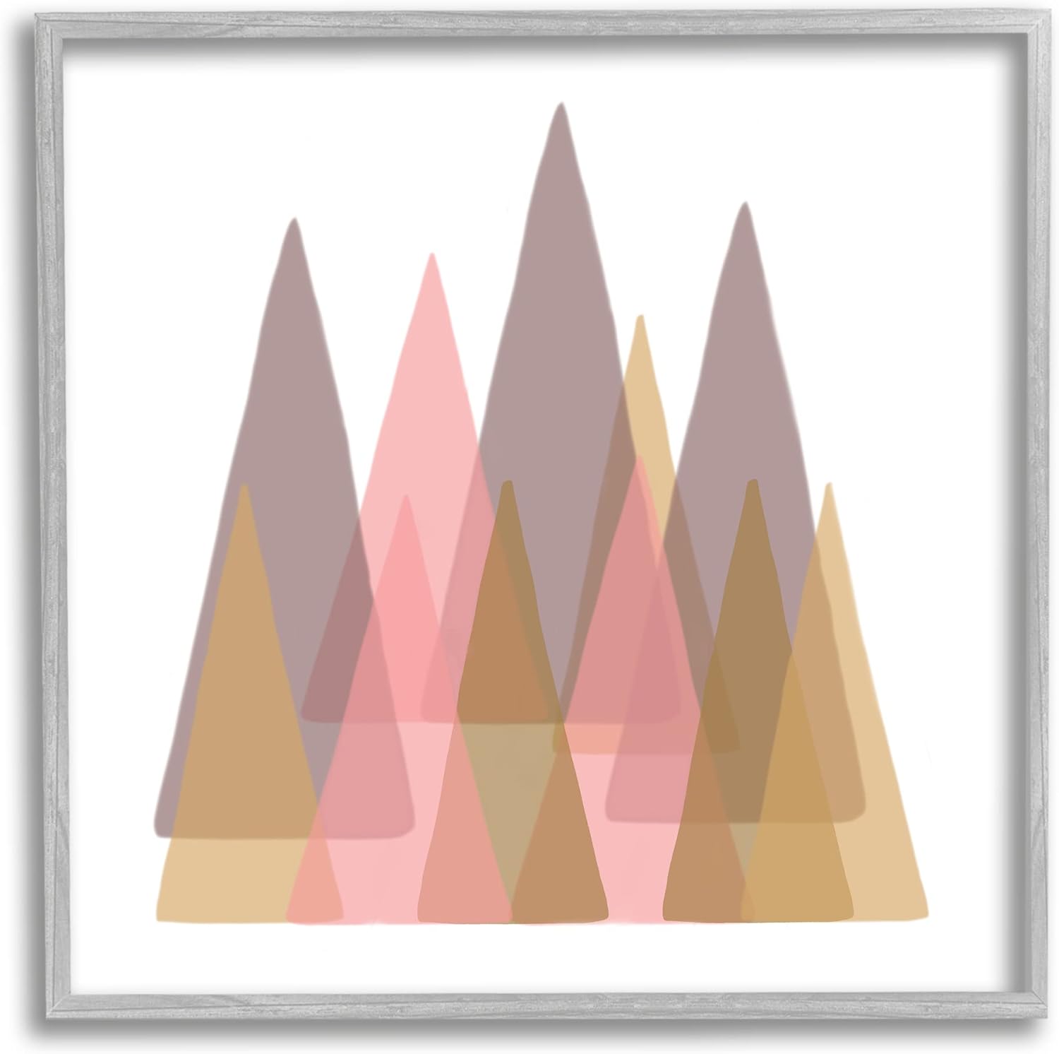 Stupell Industries Kids' Abstract Geometric Forest Pink Brown Trees, Design by Reesa Qualia