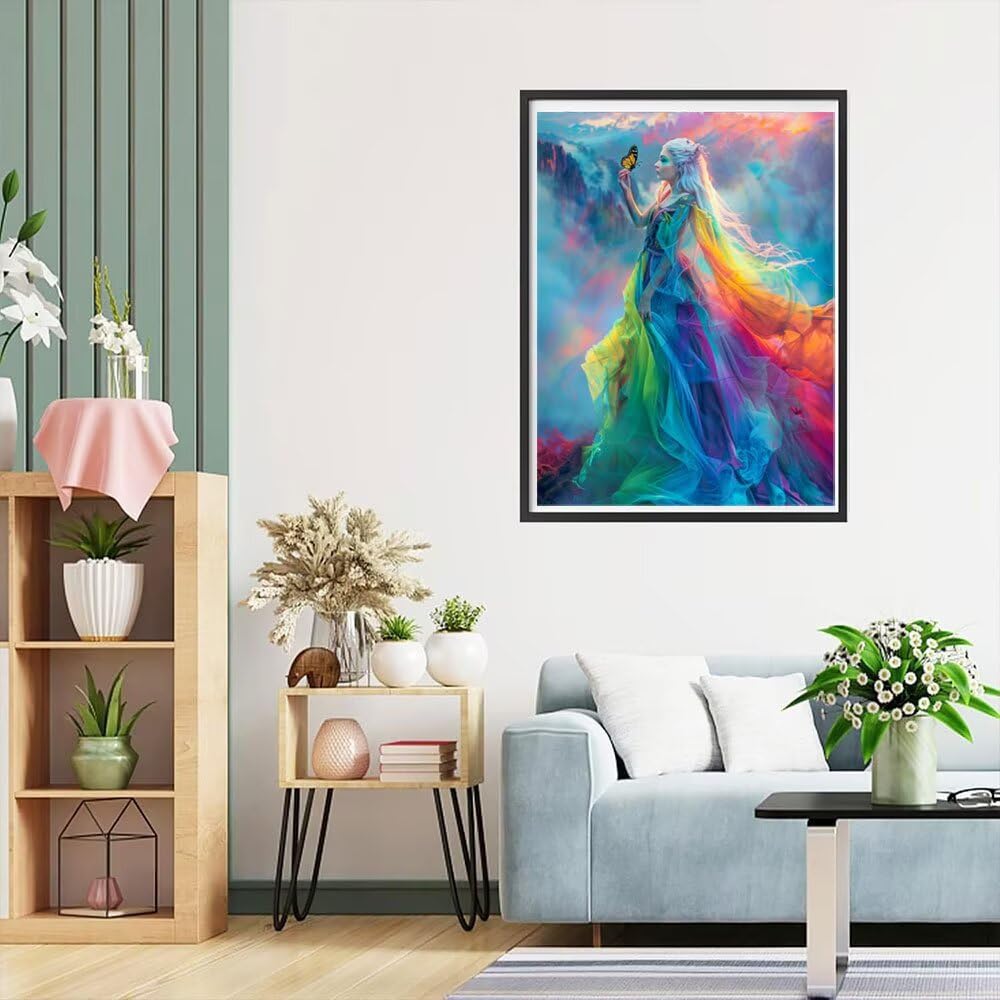 DIY diamentowe zestawy artystyczne dla dorosłych, długa spódnica kobieta 5D pełne wiercenie kwadratowy diamentowy obraz sztuka klejnotów, mozaika haft prezent do domu dekoracja ścienna salon pokój na
