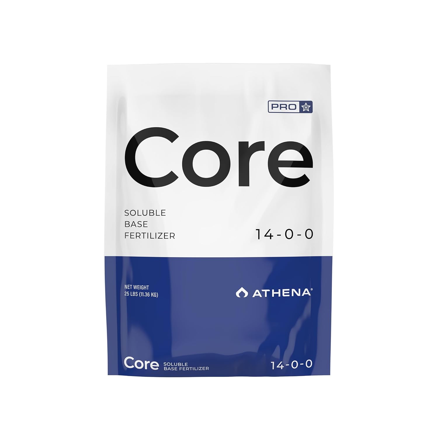 Athena Pro Core | Dry Soluble Base Nutrients for All Growth Stages | Plant Food with NPK 14-0-0 | Professional-Grade Fertilizer for Soil & Hydroponics | 10 LB