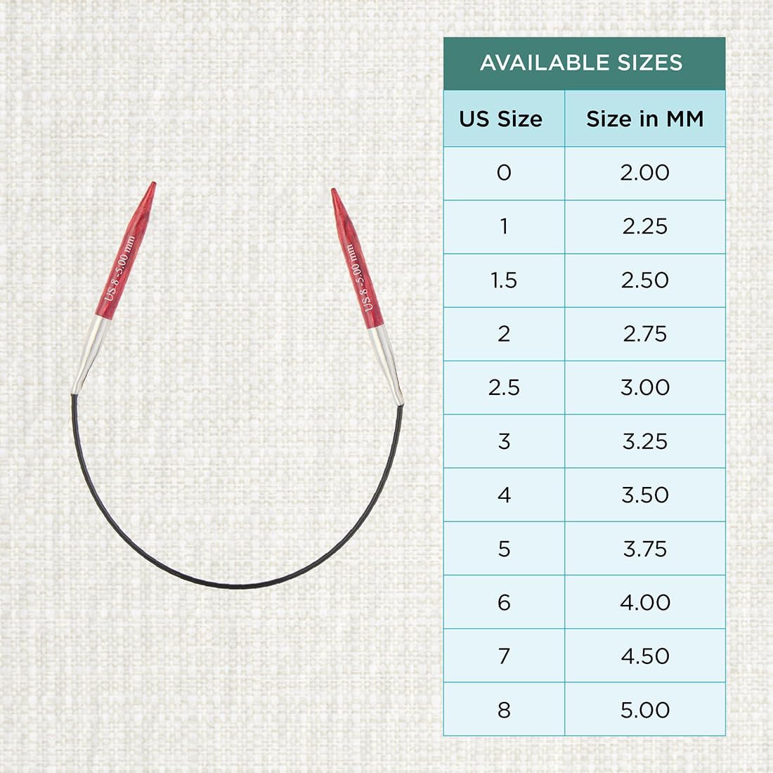 KnitPro Dreamz Fixed Circular Needles 10" (25cm) | US Size 8 (5mm)