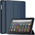 Amazon Fire HD 8 & 8 Plus All-New Tablet Cover (12th/10th Generation, 2024/2022/2020), Lainergie Smart Cover with Soft TPU Back and Samsung Lenovo iPad Incompatible Auto Wake/Sleep, Black