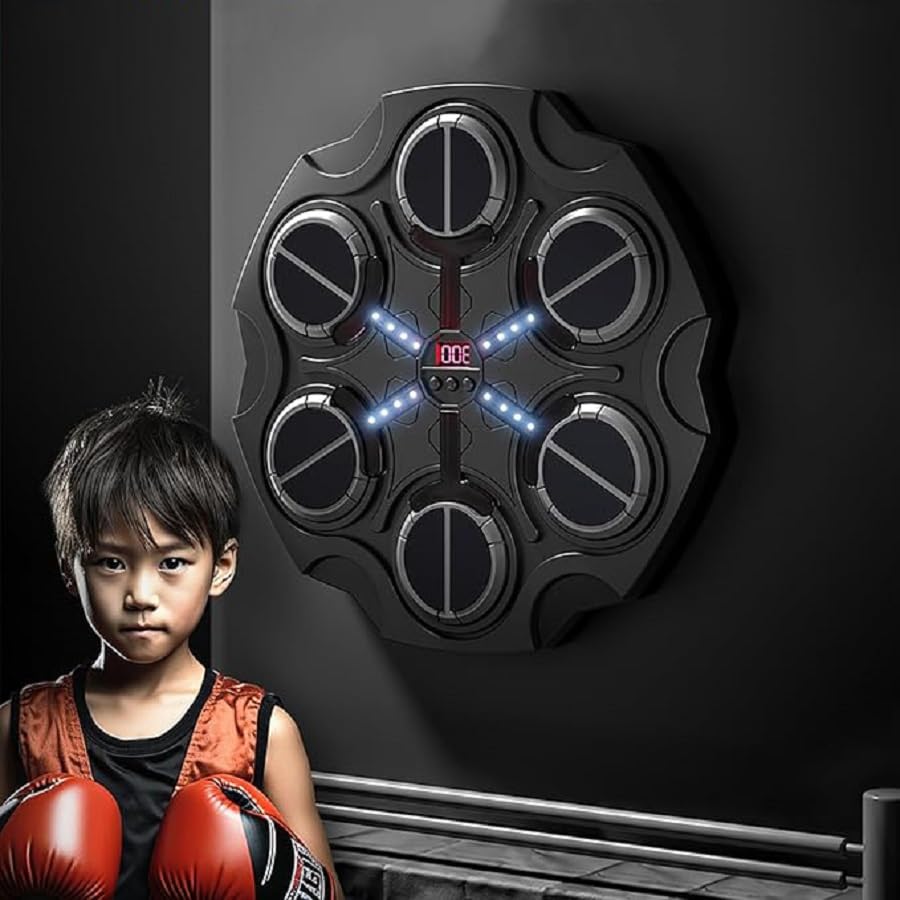 2026 New Music Boxing Machine Upgrade 2.0 Parent-Child Game Wall Mounted Home Fitness Equipment No Punching Required Kids Toys Birthday Gifts