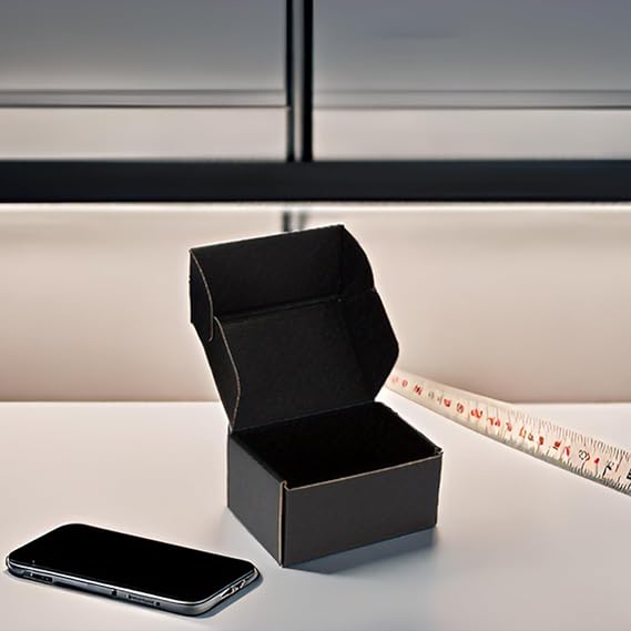 Black Shipping Boxes 6x4x3 Inches, 20 Pack
