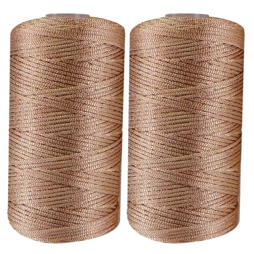 2 Piezas De Seda para Crochet | Madejas De De Seda | De Nailon para Crochet | Lino De Hielo para Sombrero De Sol De Verano, Bolso De Ganchillo Tejido A Mano, Cojín