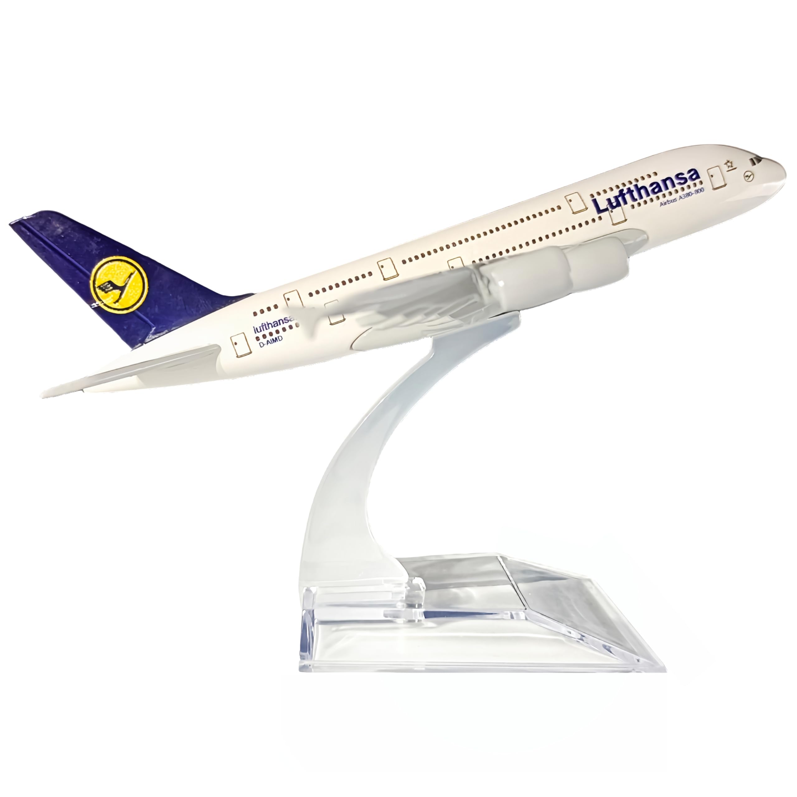 Kraledge 1/400 Scale Model LufthansaA380 Model Plane Diecast Model Airplanes for adults Die-cast Airplanes for Home/Office Décor