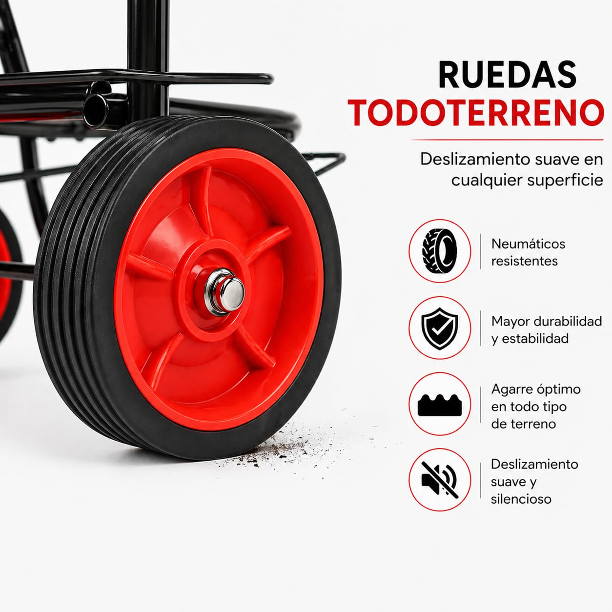 Carro Playa Multiusos Plegable Estructura Metálica Ruedas Grandes Porta Neveras Exterior Camping