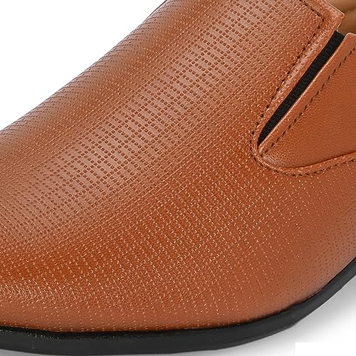 Image of Centrino Mens Formal Shoe |Slip-On Men's Formal Shoe | Stylish Non-Lace Design | Soft Cushioned Insole for Comfort | Perfect for Office & Formal Wear (64044)