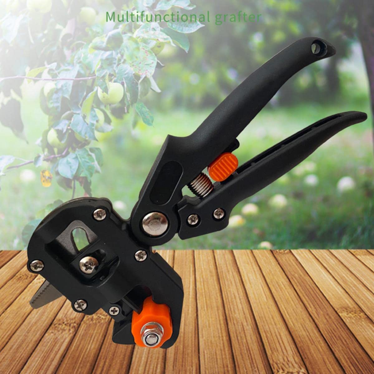Cortador de Ramas de jardín Profesional Cuchillas multifuncionales para injertos Tijeras para podar Plantas Herramienta para injertos de árboles-Negro con película,República Checa