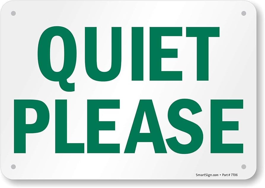 Free Printable Quiet Please Signs