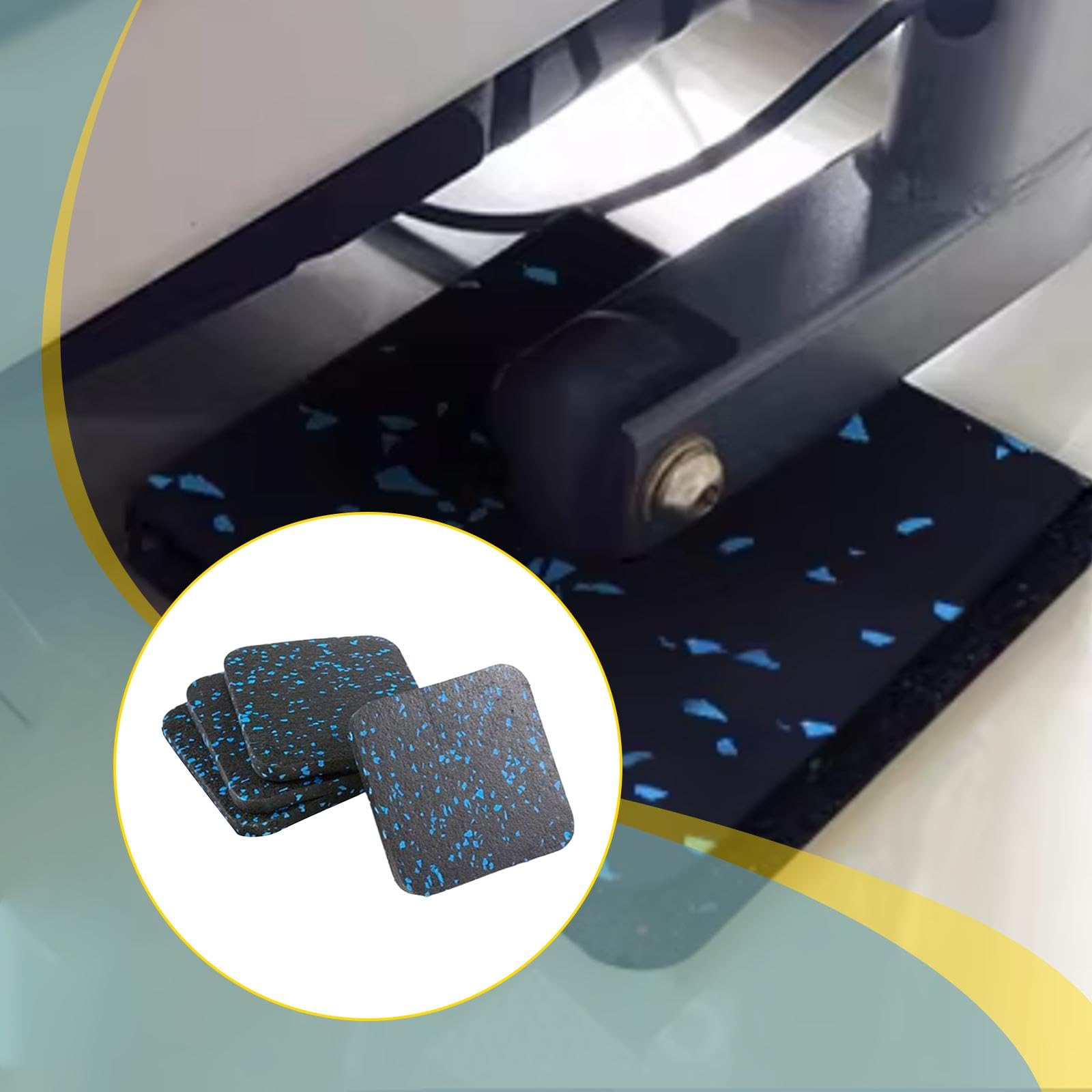 Alfombrilla para Cinta de Correr, Almohadilla Antivibración, Alfombrilla para Ejercicios, Protección de Suelo para Equipos de Fitness Domésticos, 4 Piezas