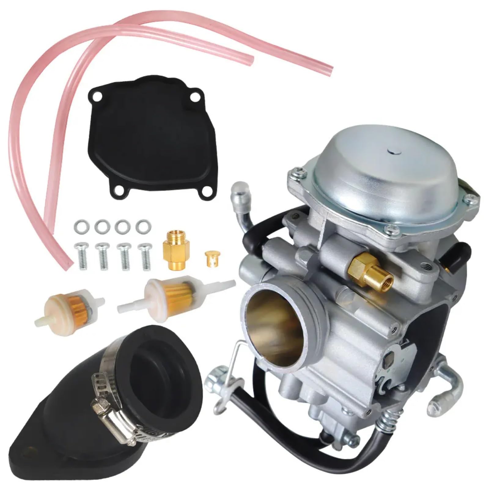 Carburador para Suzuki para Quadrunner 250 LT4WD 1994 Carburador + Funda del colector de admisión Carburador Reemplazo
