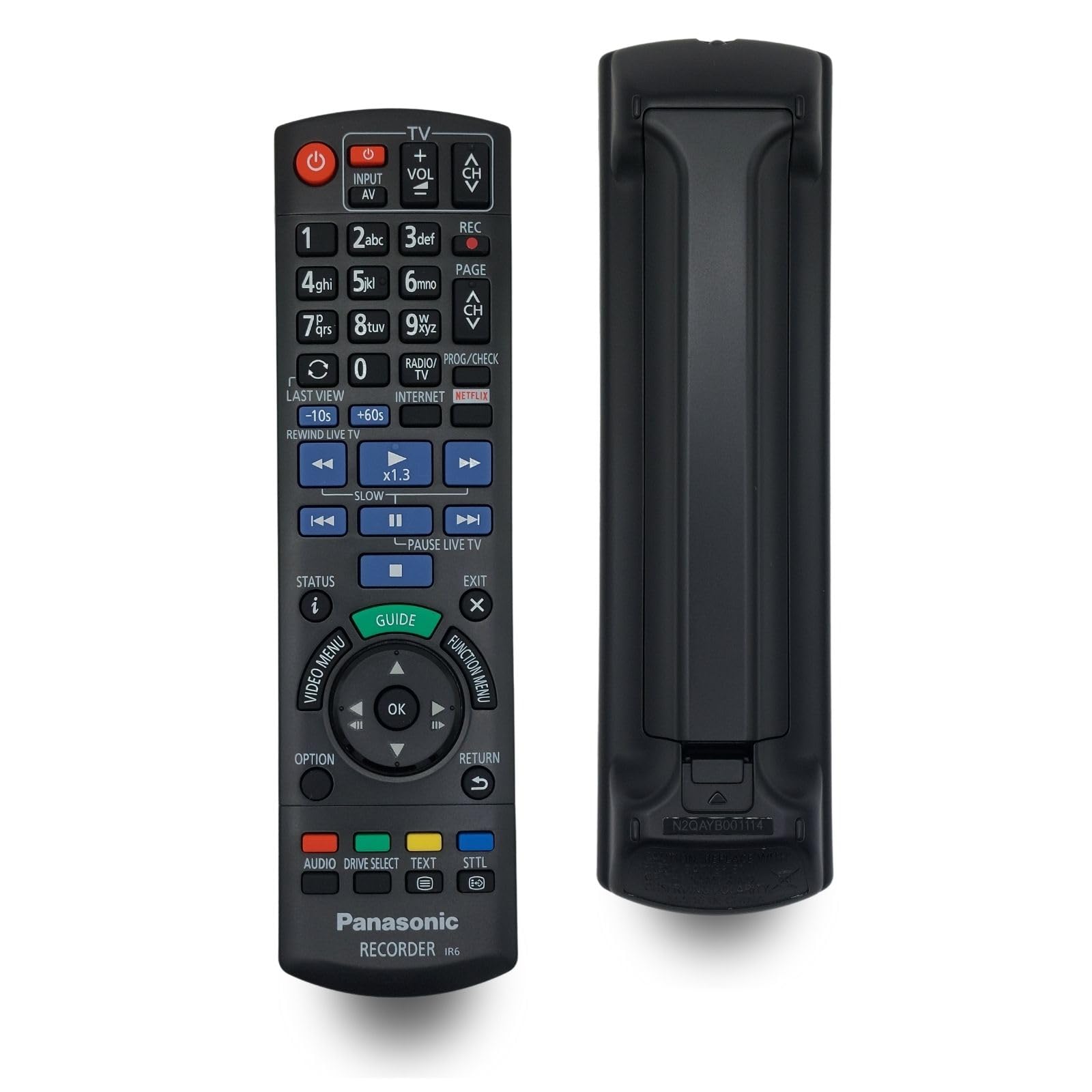 Panasonic N2QAYB001114 – Original-Fernbedienung für Panasonic Viera TVs – Achtung Nicht kompatibel mit Panasonic N2QAYB001113 !!!