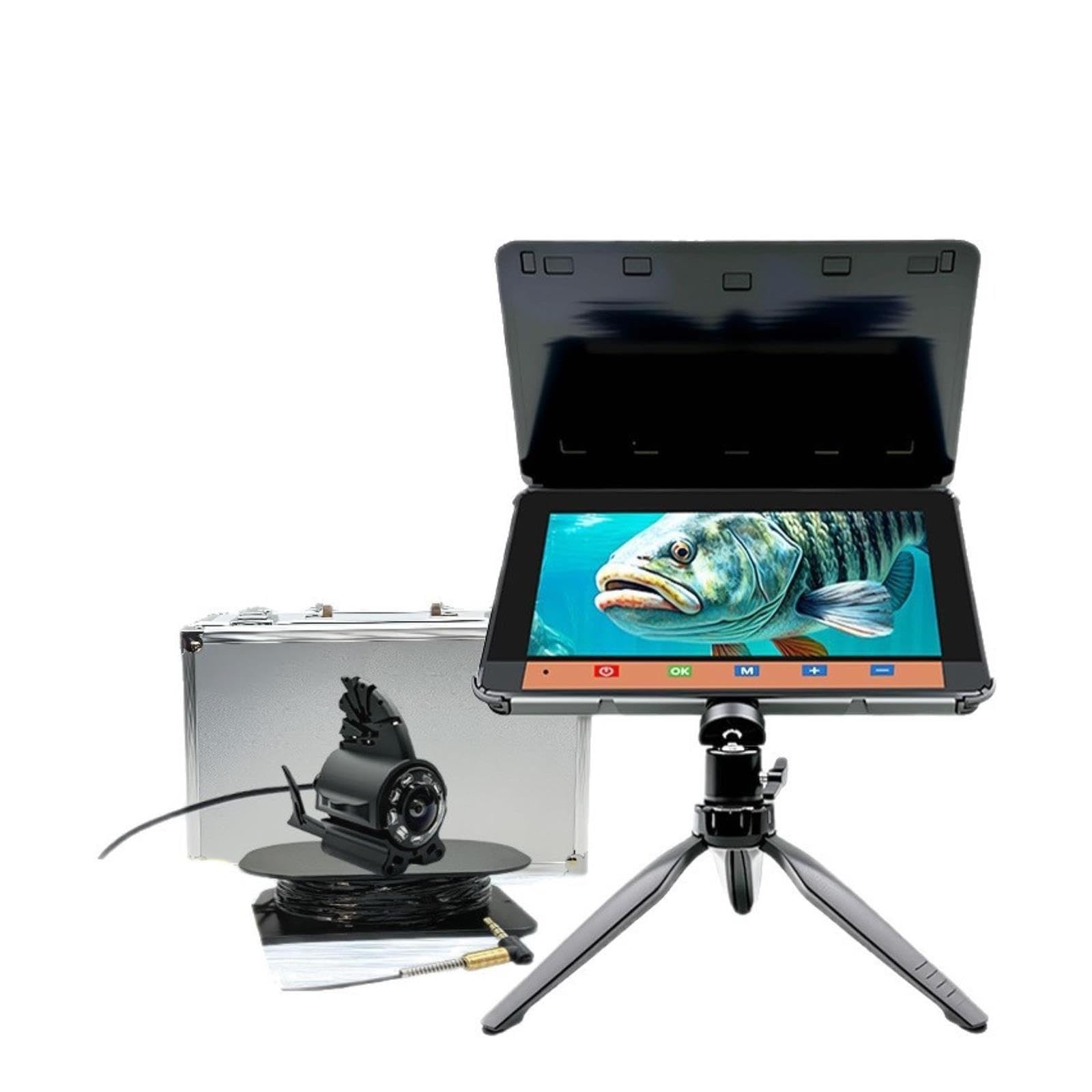 Videocamera da pesca subacquea 1080P 8 pollici 10000mAh Video Fish Finder,Alta definizione