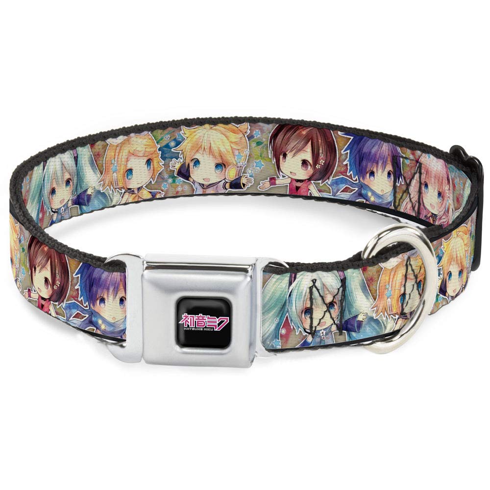 Collier pour petit dogue Hatsune Miku imprimé Buckle Down rose