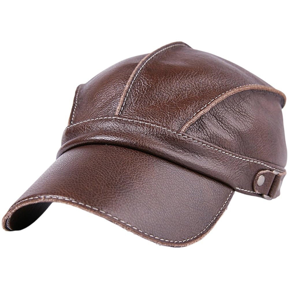 Casquette de baseball en cuir ajustable unisexe Wudaizhi pour l'automne et l'hiver