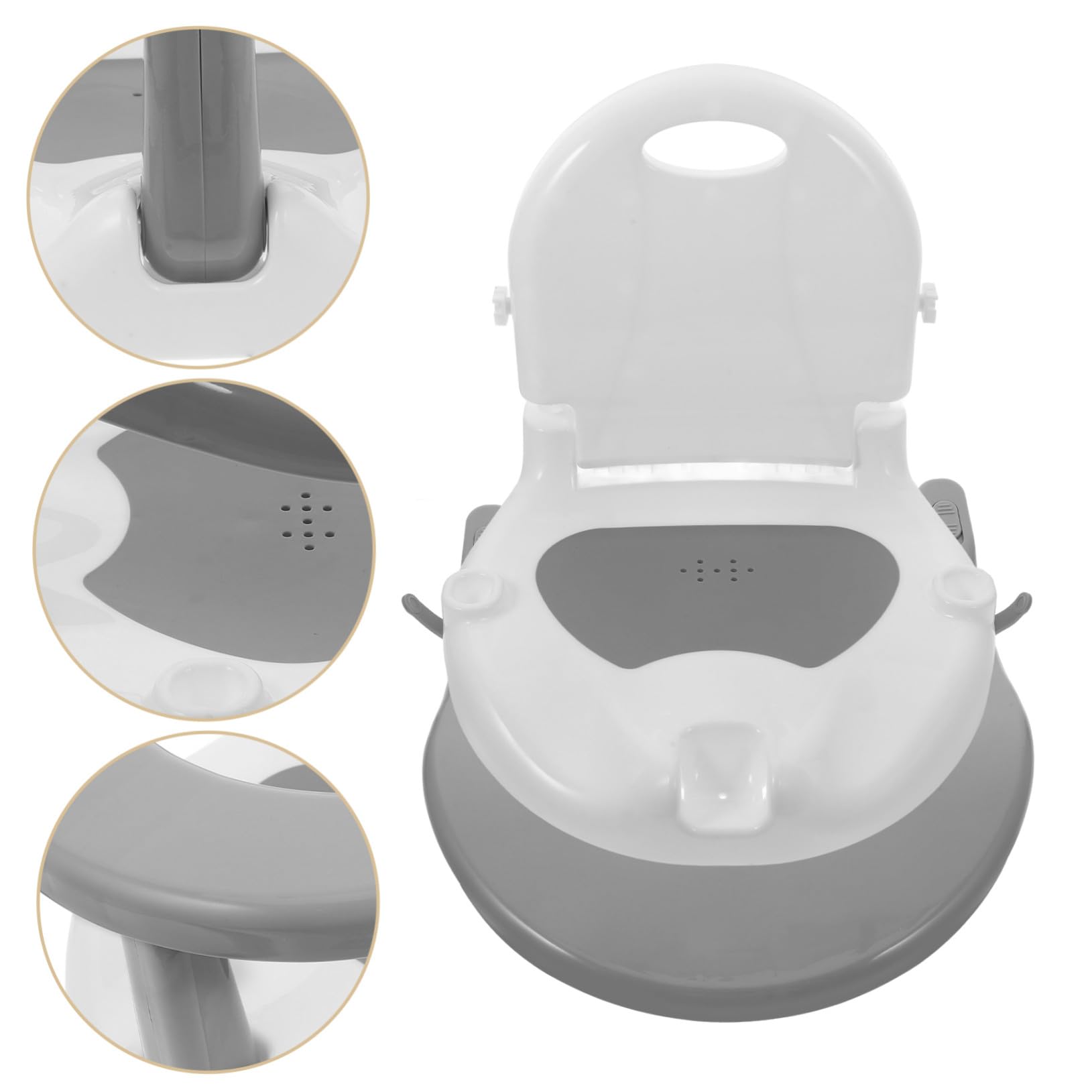 Milisten Babysitz Badewanne Monate Abnehmbar Rutschfest mit Saugnäpfen Tragbar Babybadewanne Sitz für Sicheres Baden Dusche