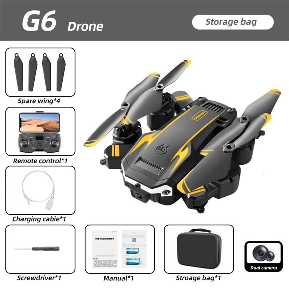 B,Nuevo dron aéreo cuadricóptero Plegable Profesional g6 s6 con cámara HD, GPS, RC, FPV, WiFi, Juguete para Evitar obstáculos, Regalos