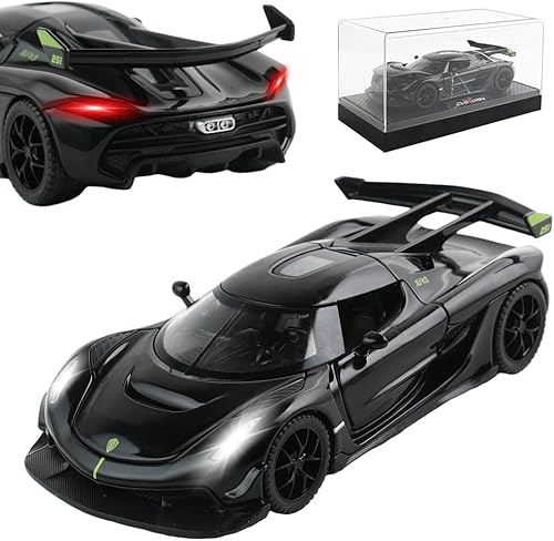 Miniatura 1 de Koenigsegg - Coche de juguete fundido a presión, modelo de automóvil deportivo, aleación de zinc, vehículos de tracción hacia atrás, mini