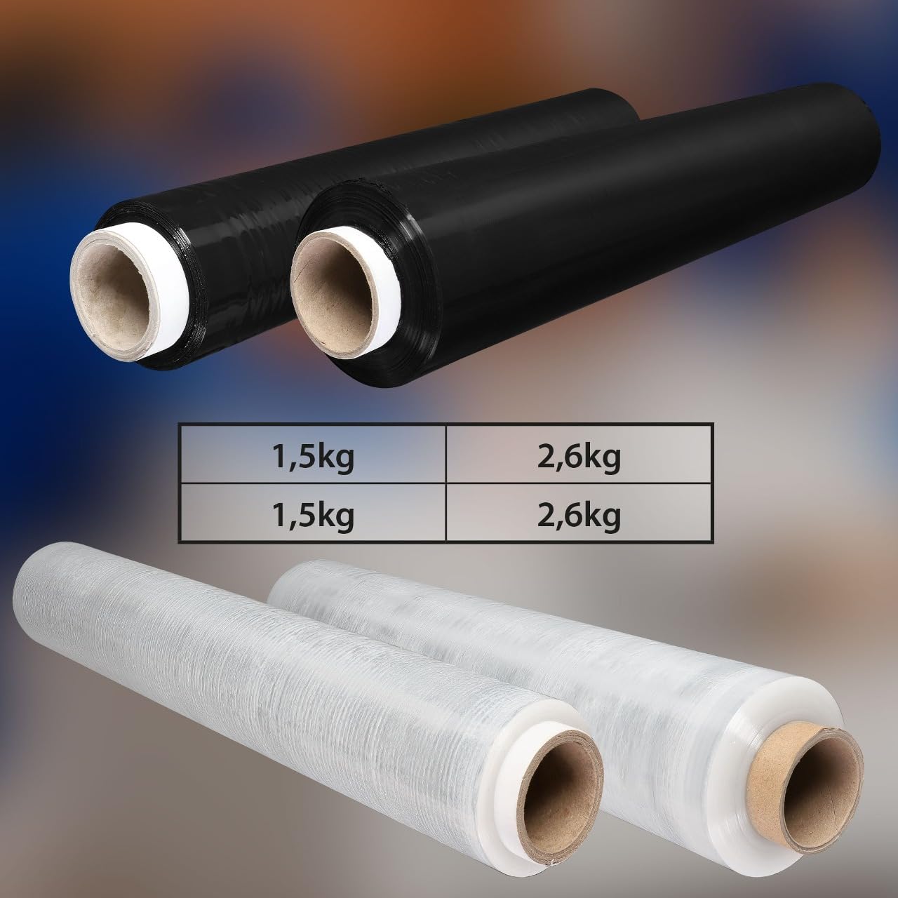 KOTARBAU® 6 rotoli di pellicola estensibile 2,6 kg | L 350 m larghezza 50 cm | Rotolo di pellicola estensibile trasparente pellicola per imballaggi mobili