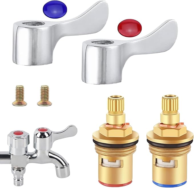 Replacement Tap Heads,2PCS Tap Valve,Tap Inserts Replacement 1/4 Turn ...