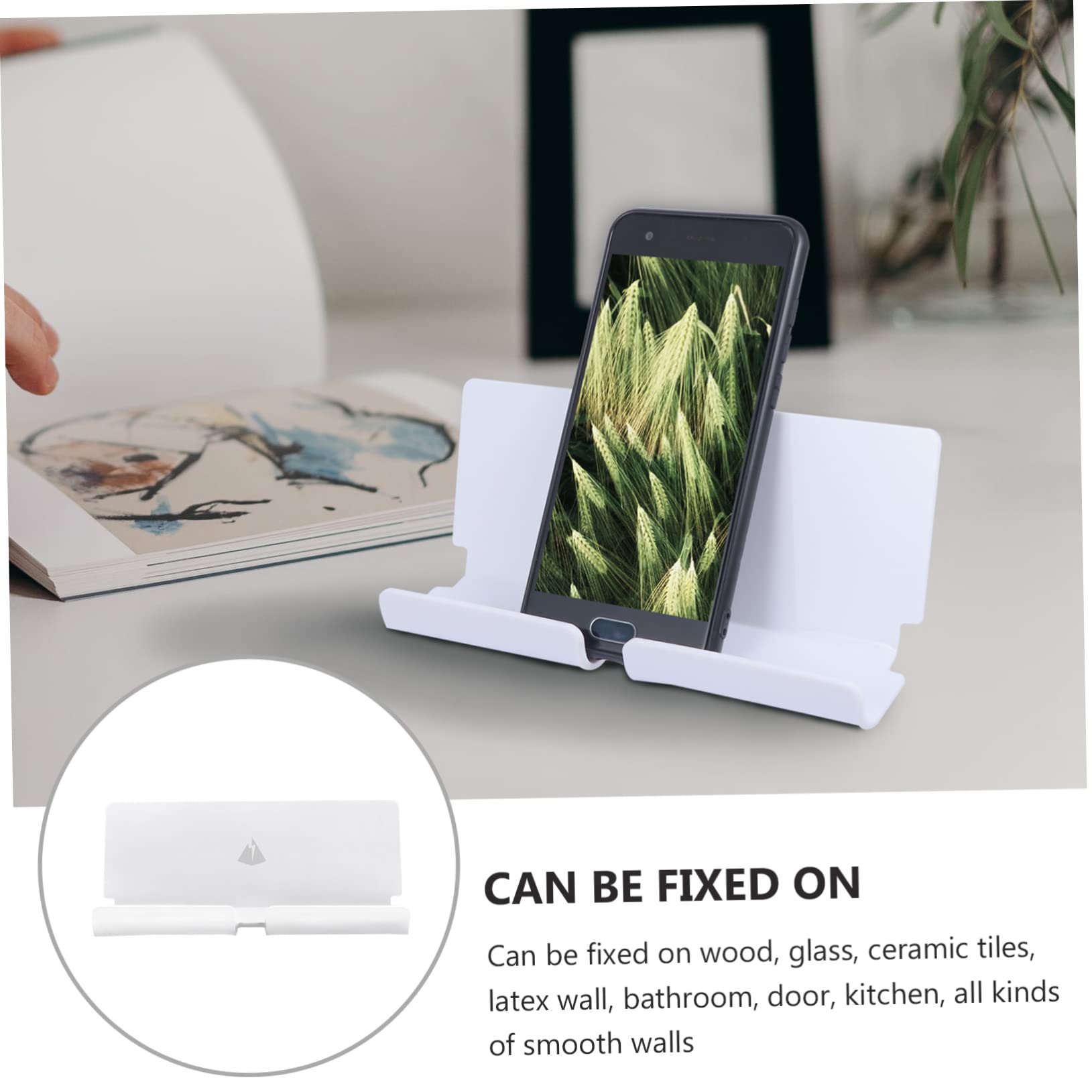 OSALADI 3pezzi Supporto Da Muro Per Smartphone e Tablet Adesivo Installazione Senza Perforazioni Organizzatore Per Casa e Ufficio Per Muri Lisci e Superfici