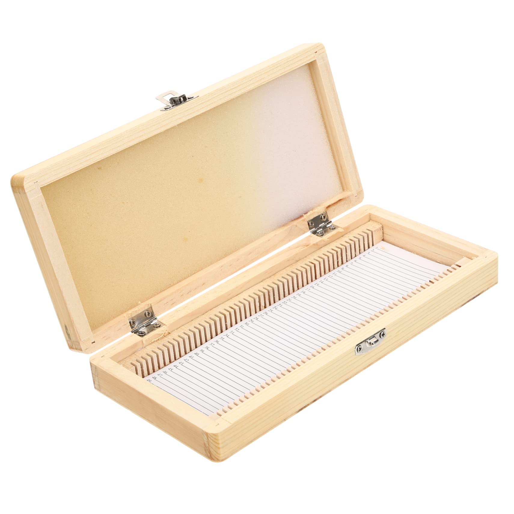 Ciieeo Microscope Slide Holder Box Wooden Storage Case Specimen Display Slide Storage Cabinet