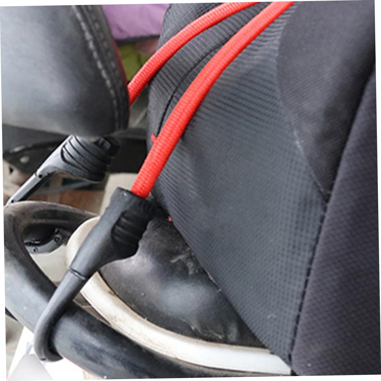 NAMOARLY 3pcs Elastic Hook Rope Luggage Belt Luggage Security Straps Cargo Binding Cord Strap Car Luggage Strap Cargo Binding Strap Bike Bungee Cords Elastic Cord Abs Red