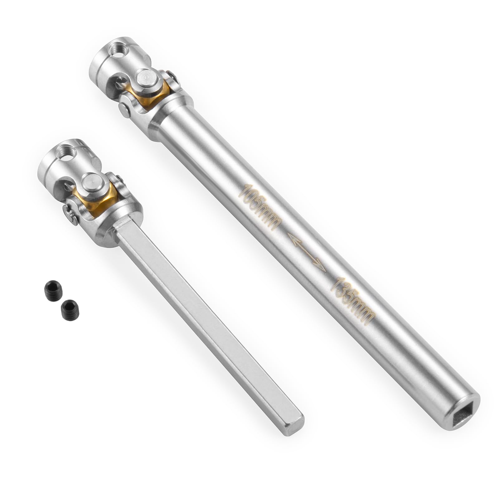 AXspeed 1Pcs Metal Drive Shaft for 1/14 RC Tamiya Tractor Climbing Trailer Upgrade Accessories (105mm-135mm) - Image 2