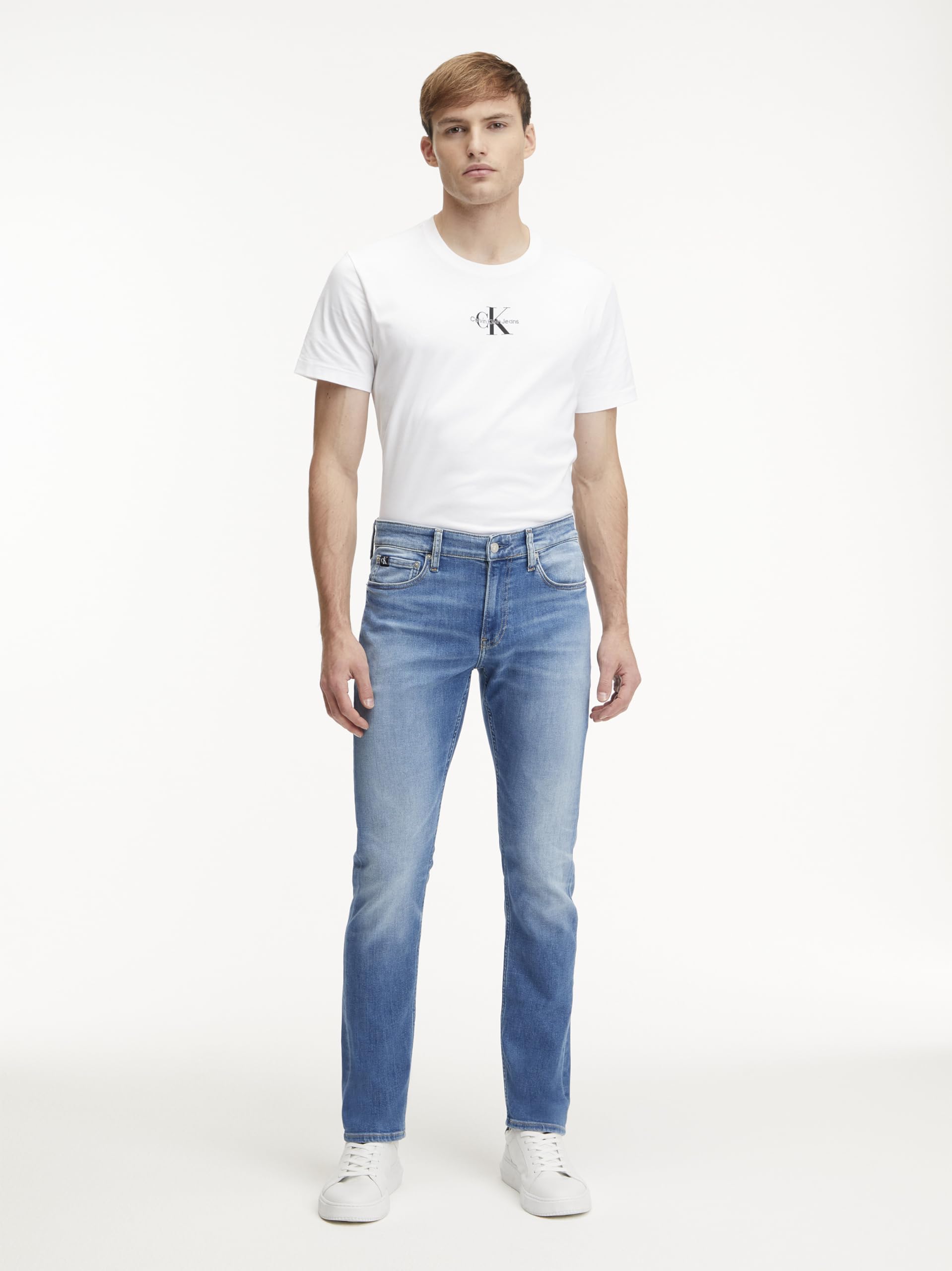 Calvin Klein Uomo Jeans Slim Fit, Blu (Denim Medium), 32W/32L
