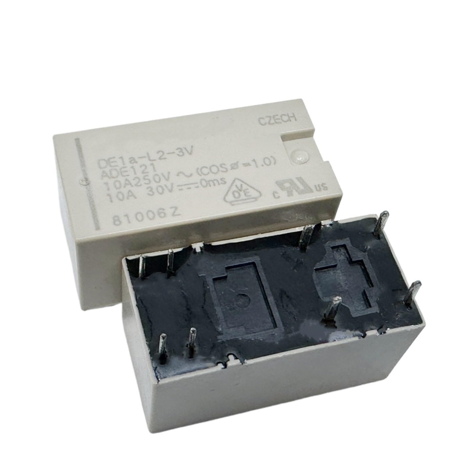 SMGLRUEAT 1pc DE1a-L2-3V Relay 10A 8pins