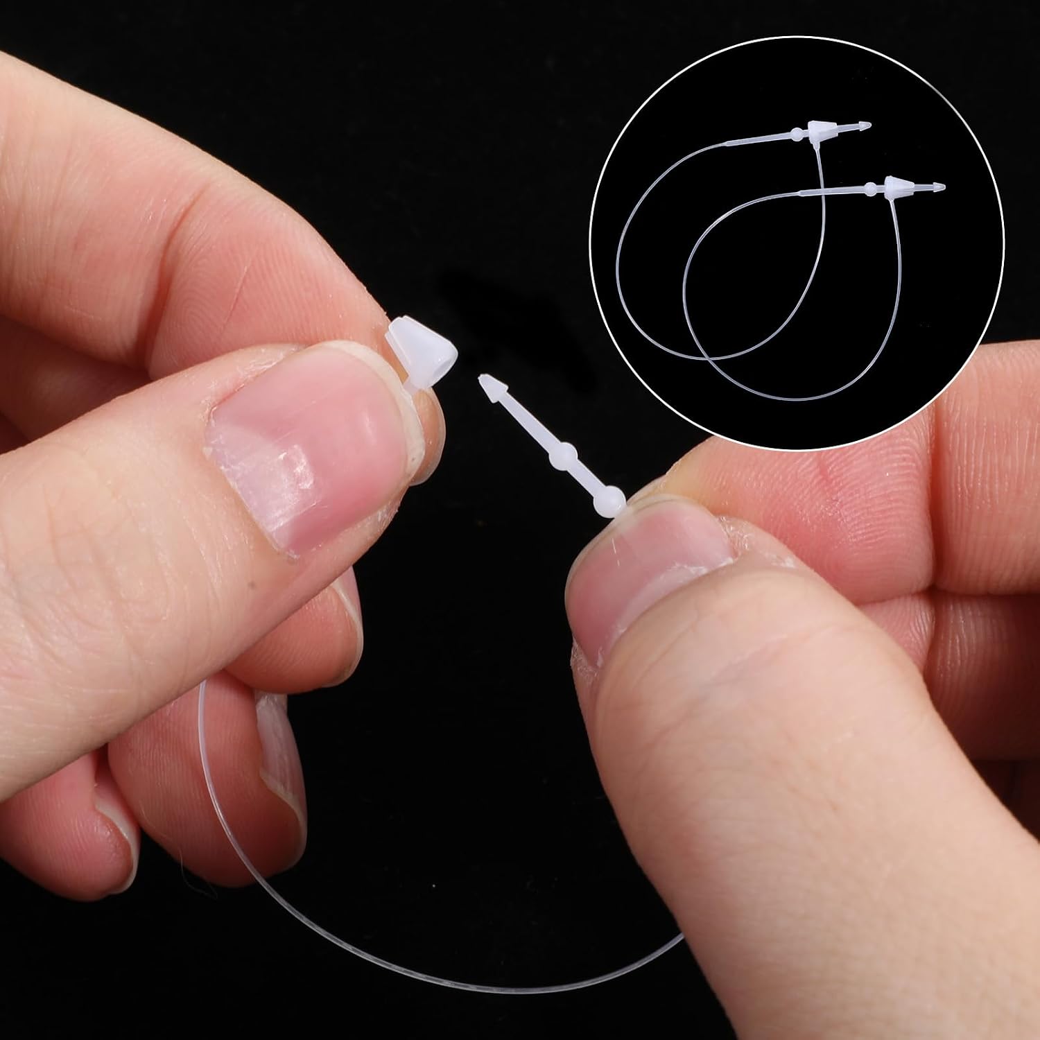 2000 Pcs Hang Prices Tag Fasteners, 5 Inch Plastic Fastener Hang Tag Snap Lock Security Loop Price Tags Pins Safety Snap Lock Pin for Retail Store Clothing Accessories Jewelry image 5