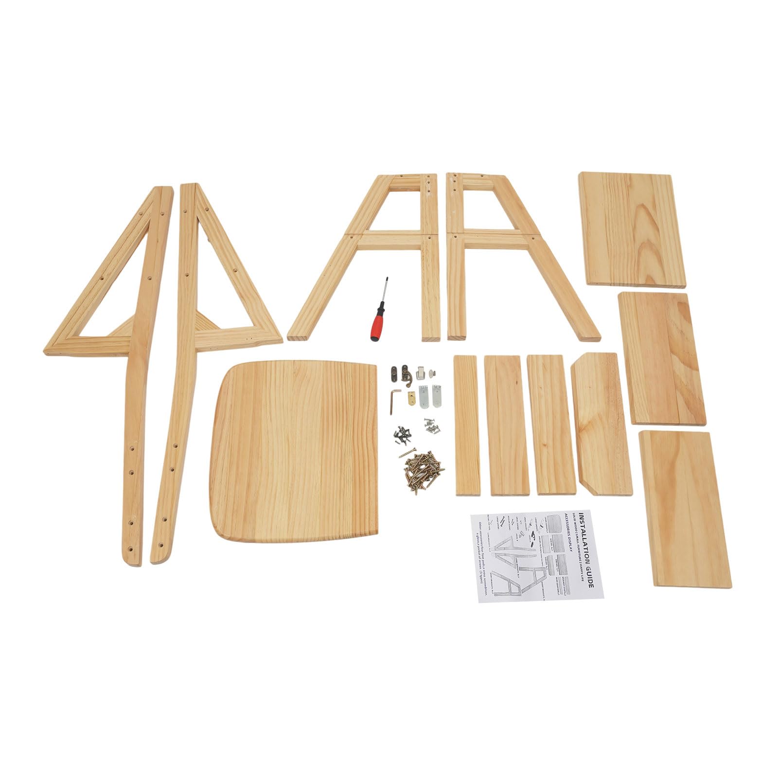 Escalera plegable de 4 peldaños, de madera, soporta hasta 100 kg