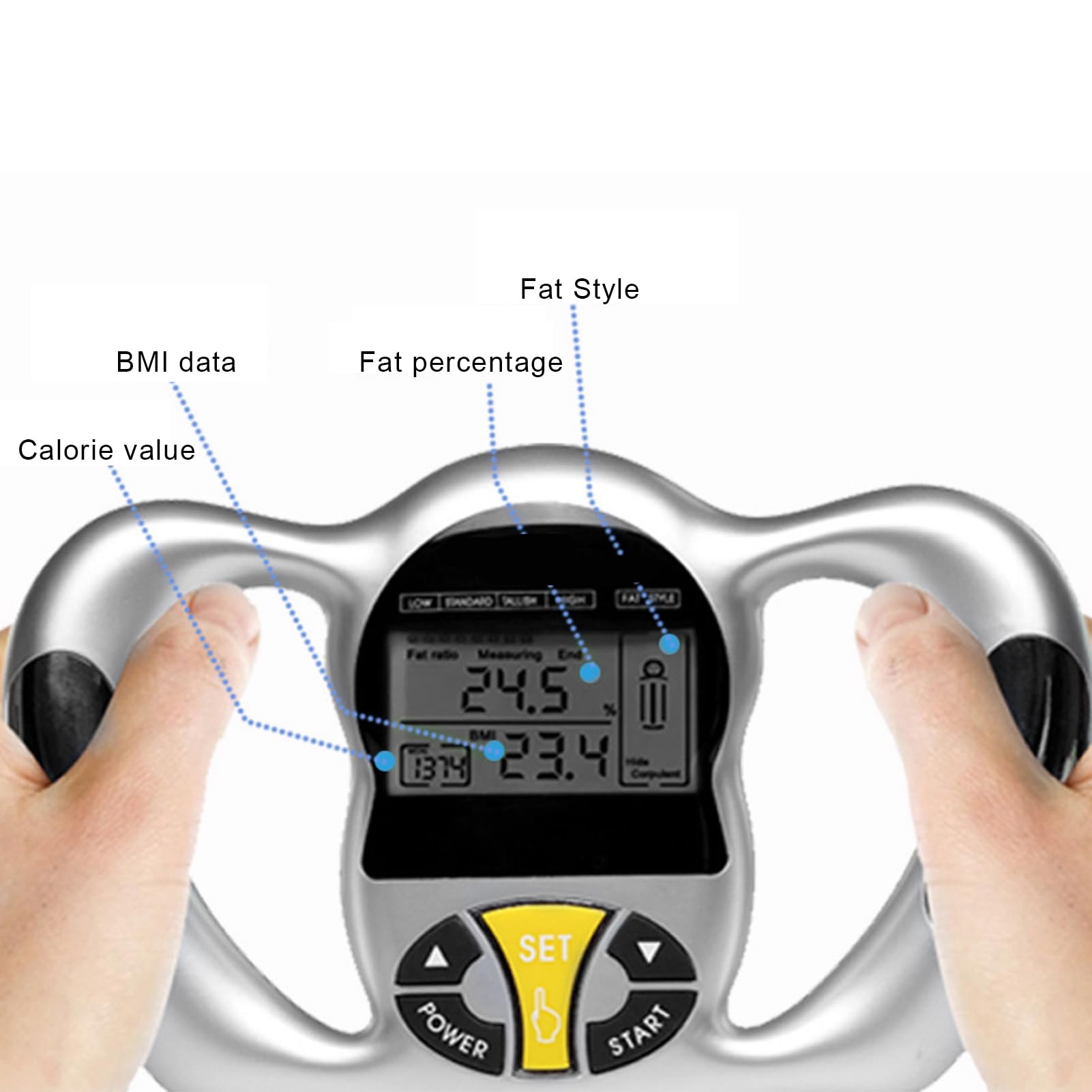 Instrument DE Mesure DE Graisse Corporelle Portatif Compteur IMC Analyseur DE Graisse Moniteur Dispositif DE Mesure AVEC FONCTION DE SURVEILLANCE l'échelle IMC Ne Peut Pas